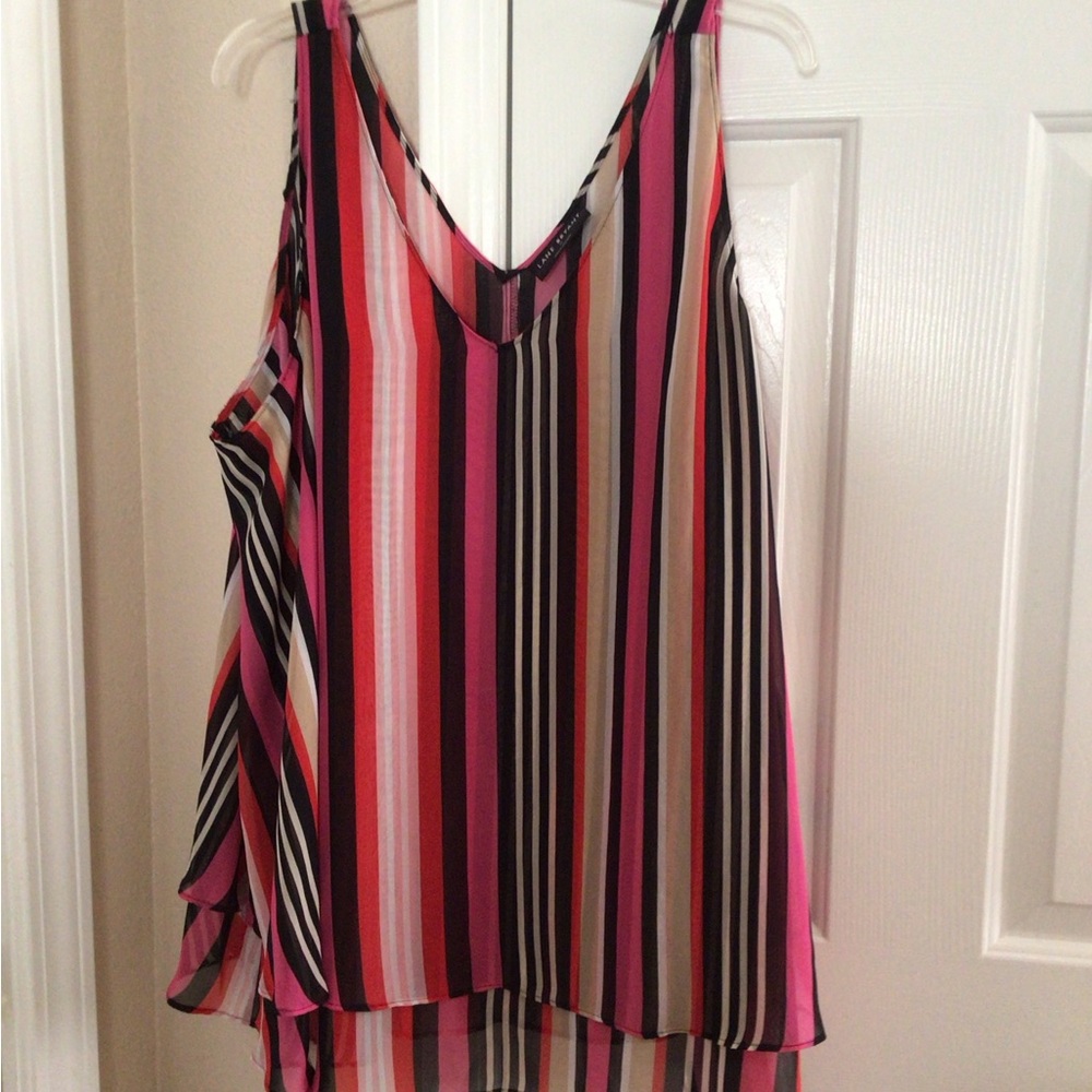 Lane Bryant Vibrant Striped Sleeveless Blouse